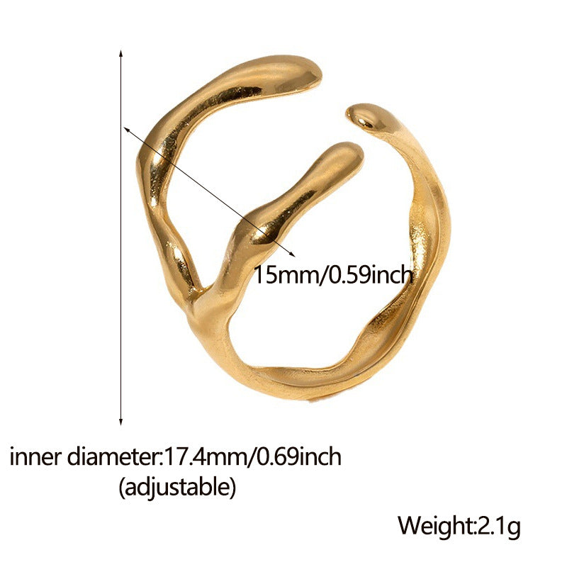 Titanium steel 18k plated new style fashion rings