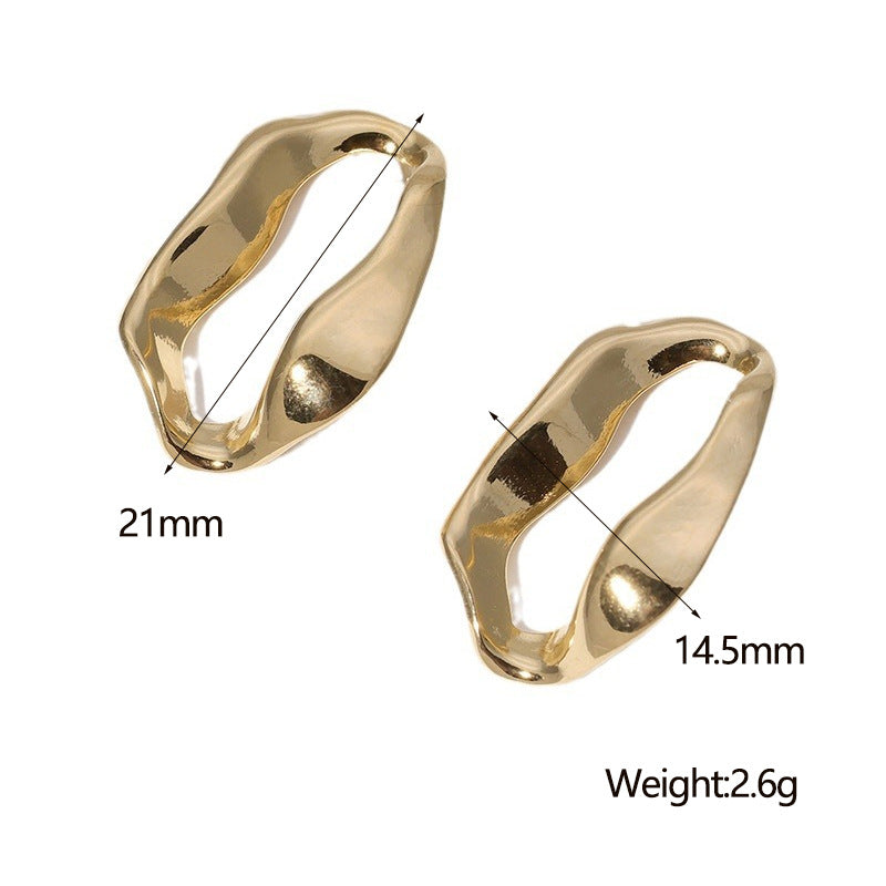 Titanium steel new french style fashion earrings shell shaped